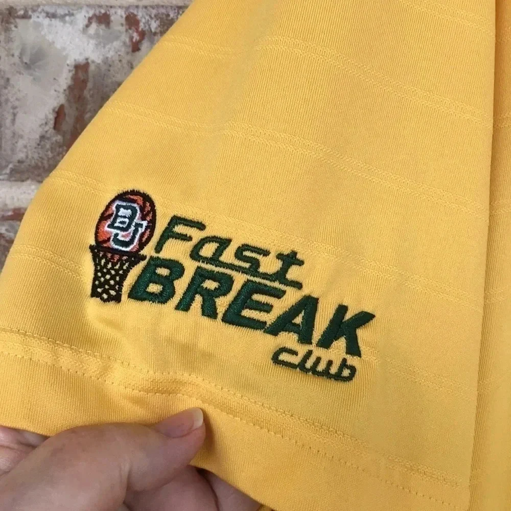 Baylor Adidas Yellow Polo Shirt